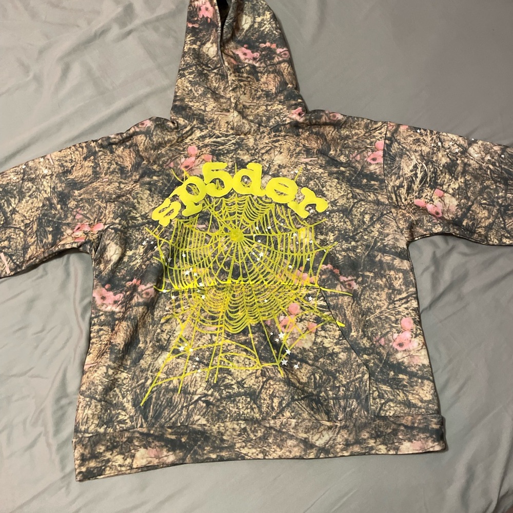 SP5DER Hoodie – Camo – Brand New, Never Worn – $110